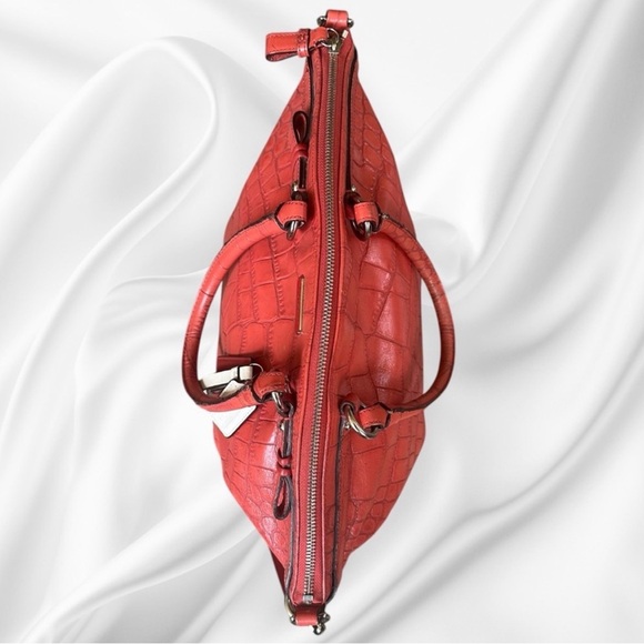 Coach Red Croc-Embossed Shoulder Bag - Picture 4 of 11